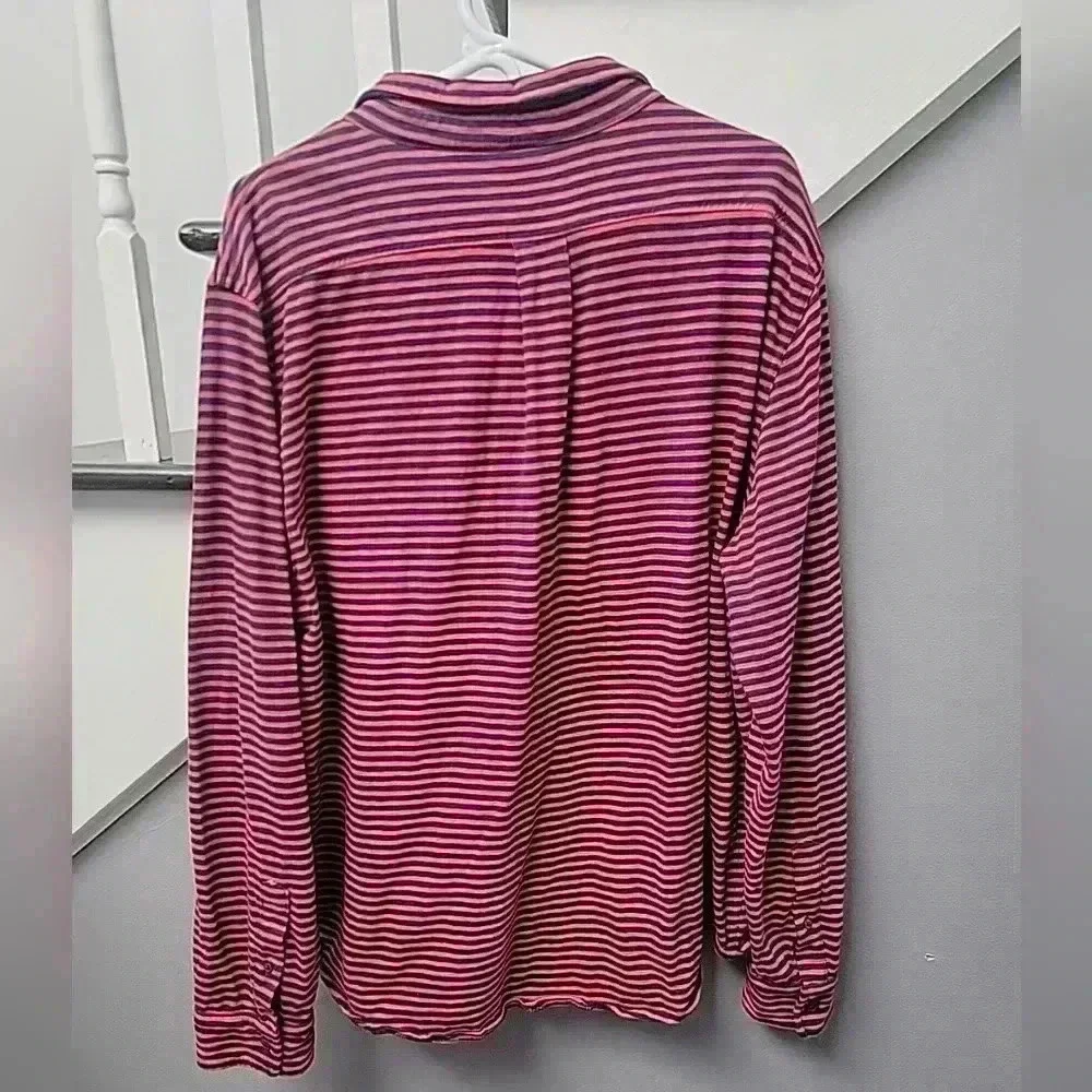 J.CREW Shirt Men's XXL Slub 100% Cotton Long Sleeve Button Up Knit Goods Comfort
